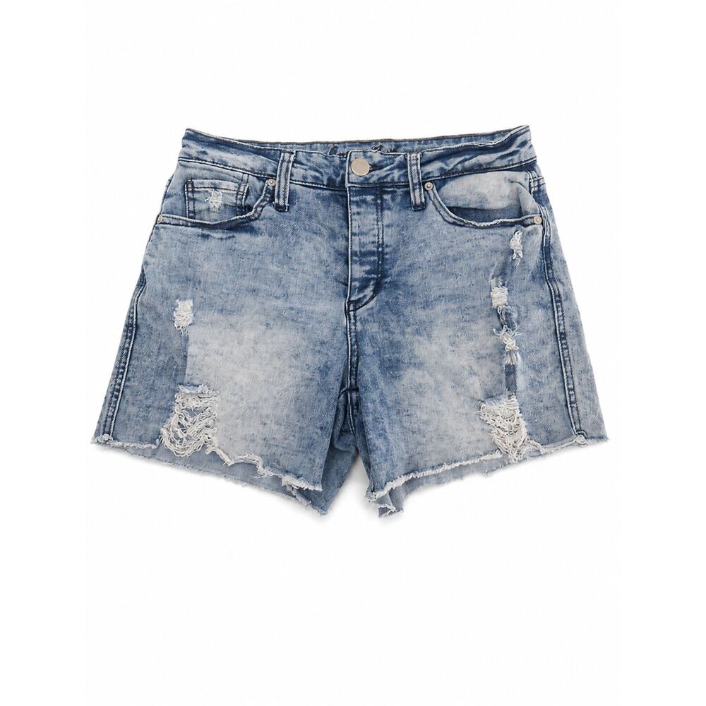 Women's Distressed Denim Shorts Size 6 Light Wash Frayed Hem Cutoff Shorts
